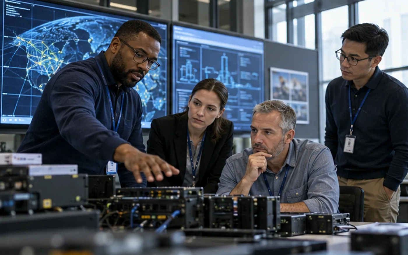 Public-sector technology team assessing mission systems and equipment
